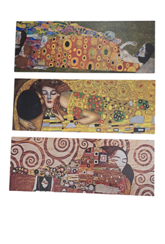 Zestaw 3 obrazków na płycie Gustav Klimt