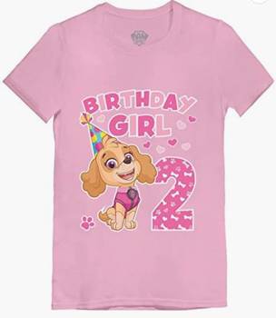 Psi Patrol Skye 2 urodziny tshirt różowy