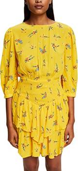 Sukienka żółta z rozcięciem na plecach EDC by Esprit 042CC1E318